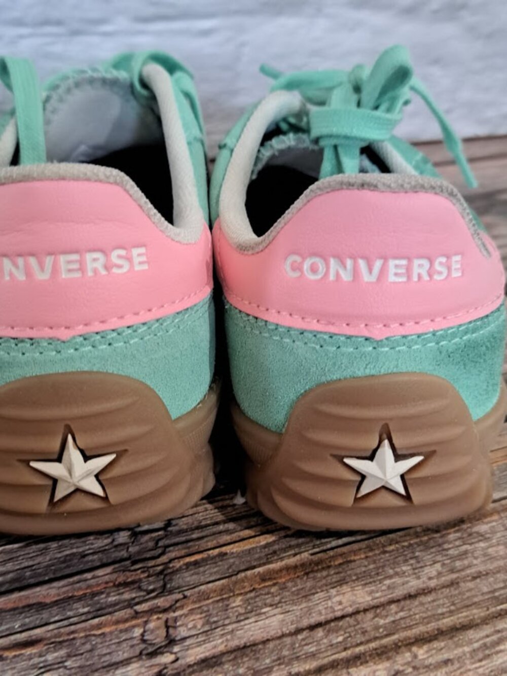 Converse Women's Run Star Trainers in light aqua spark/ jellyfish sz 7.5 suede - Picture 6 of 10